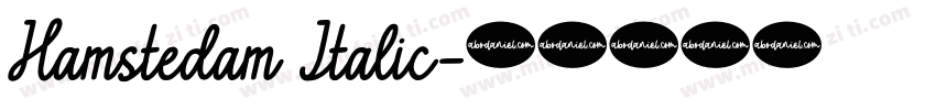 Hamstedam Italic字体转换